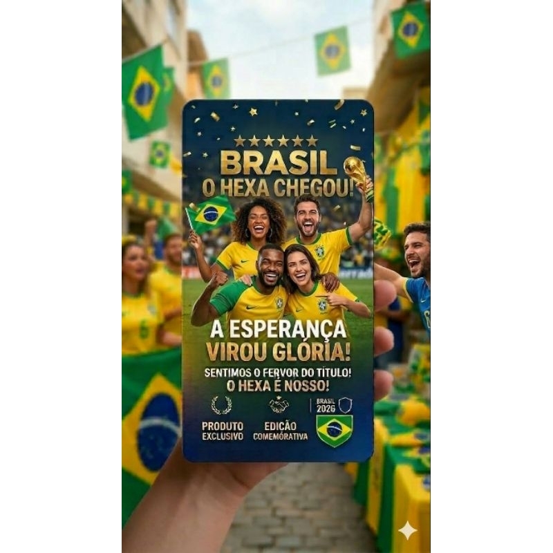 Tags Copa do Mundo 2026 Brasil Brinde para Clientes Lembrancinha Torcida Hexa Kit Atacado