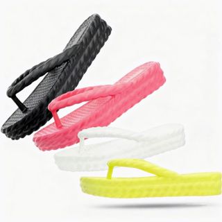 Sandália Feminino Chinelo Plataforma Trançado Confortável 3 Tiras Leve Macio em Oferta na Shopee