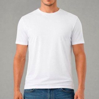 Camiseta Básica Masculina 100% Algodão Camisa Lisa Conforto Diário Estilo Casual Minimali…