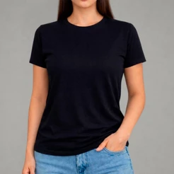 Camiseta Feminina Lisa 100% Algodão Premium Conforto Streetwear Fashion Urbano Casual Moda Diário Crt Unissex