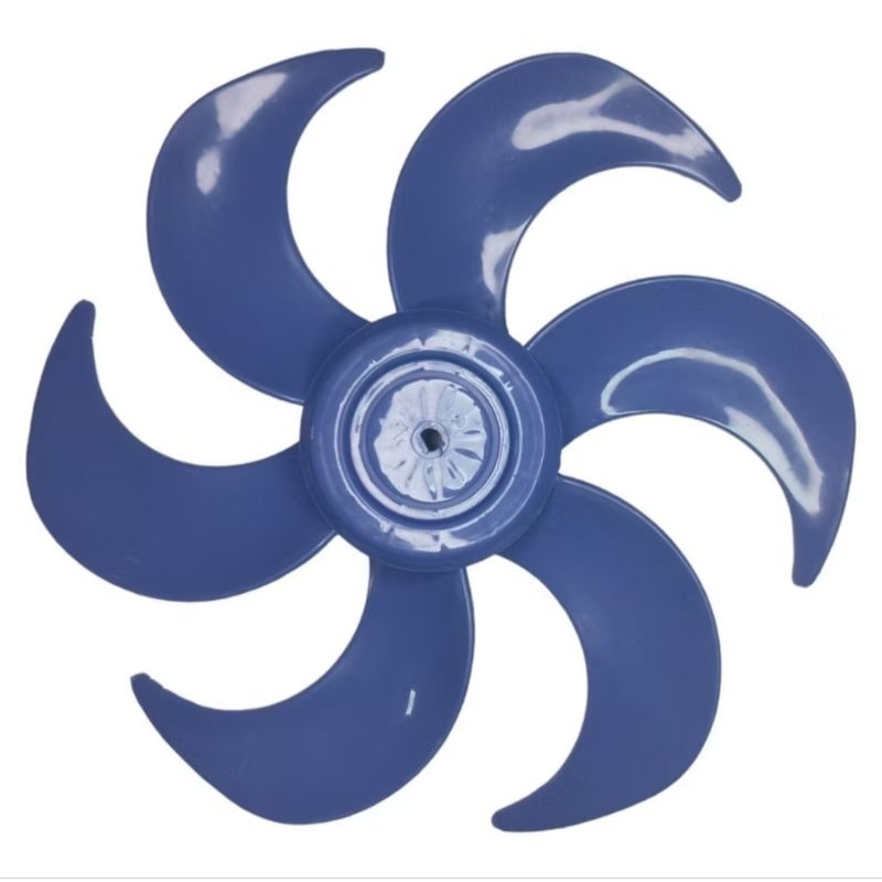 Hélice Ventilador Mondial ou Ultra ou Ventar com 6 Pás 30cm Azul - Original (Eixo Meia Lua)