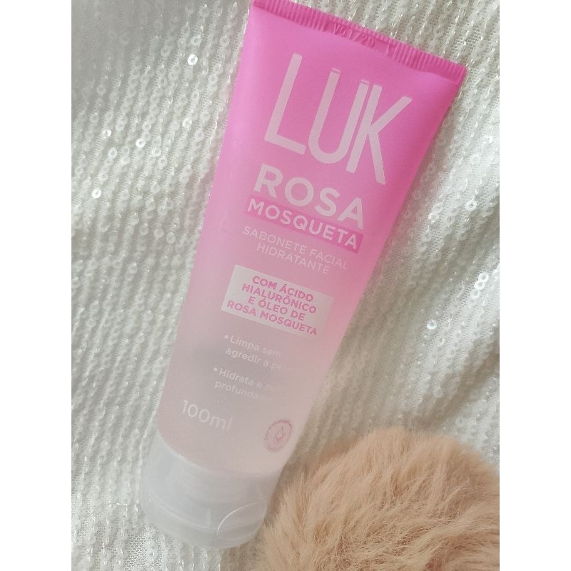 Sabonete Facial Hidratante Rosa Mosqueta LUK 100ml – Limpeza Suave e Hidratação Profunda 💖