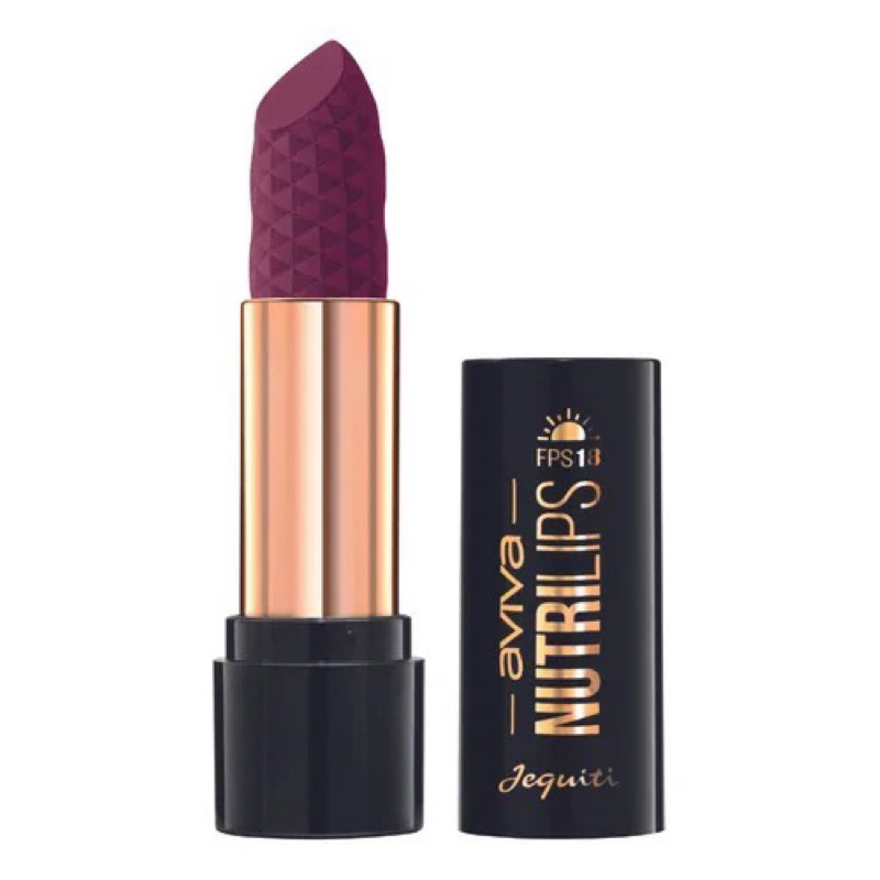 Batom Jequiti Aviva Nutri Lips cor vinho marcante