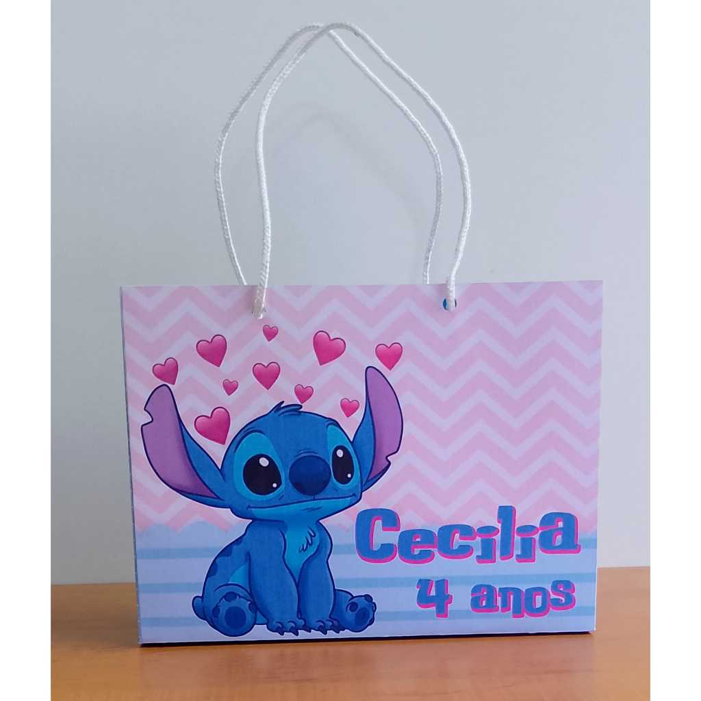 SACOLINHA STITCH PERSONALIZADAS (JA MONTADAS) | Lembrancinha | Sacolinha | Lembrancinha de aniversario