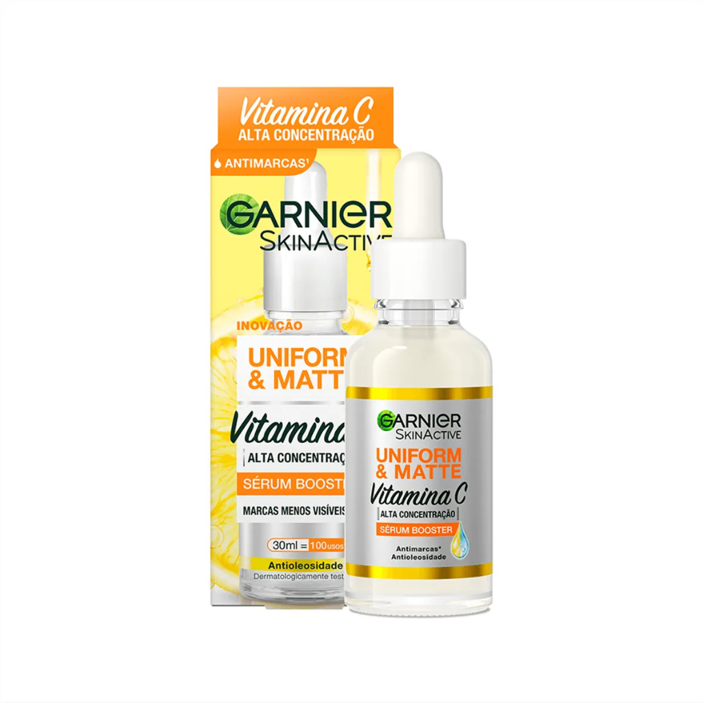 Sérum Booster Garnier SkinActive Uniform&Matte Antimarcas Vitamina C 30ml