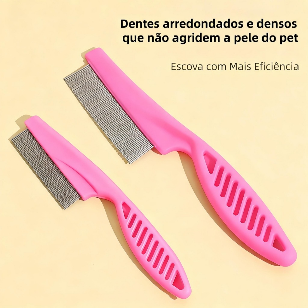 Pente Fino Anti Pulgas Lêndeas Pulgas Carrapatos Remelas Remove Pelos Mortos Cachorro Gato em Oferta na Shopee