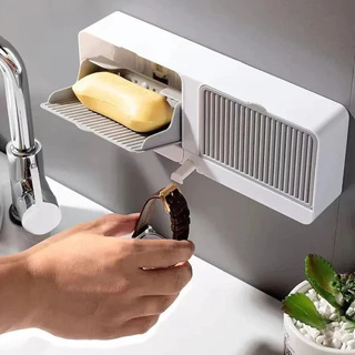 Kit 1/2/3 Saboneteira Dupla Parede Sem Furar Fixação Adesivo para Banheiro em Oferta na Shopee