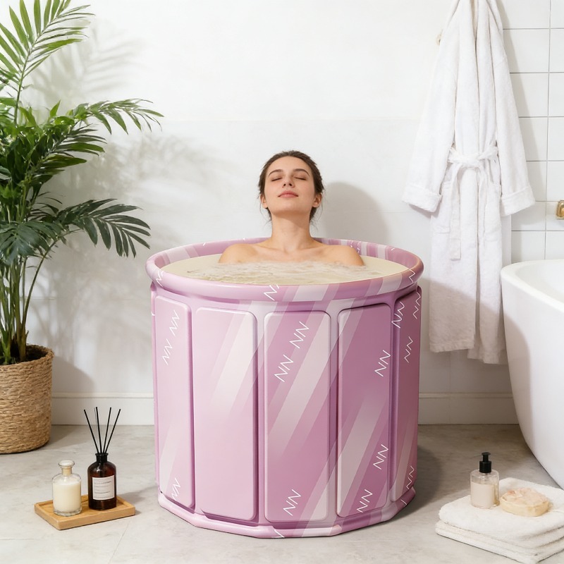 Banheira SPA Dobrável Adulto 254 Litros Ofurô Portátil 70cm com Drenagem Rápida