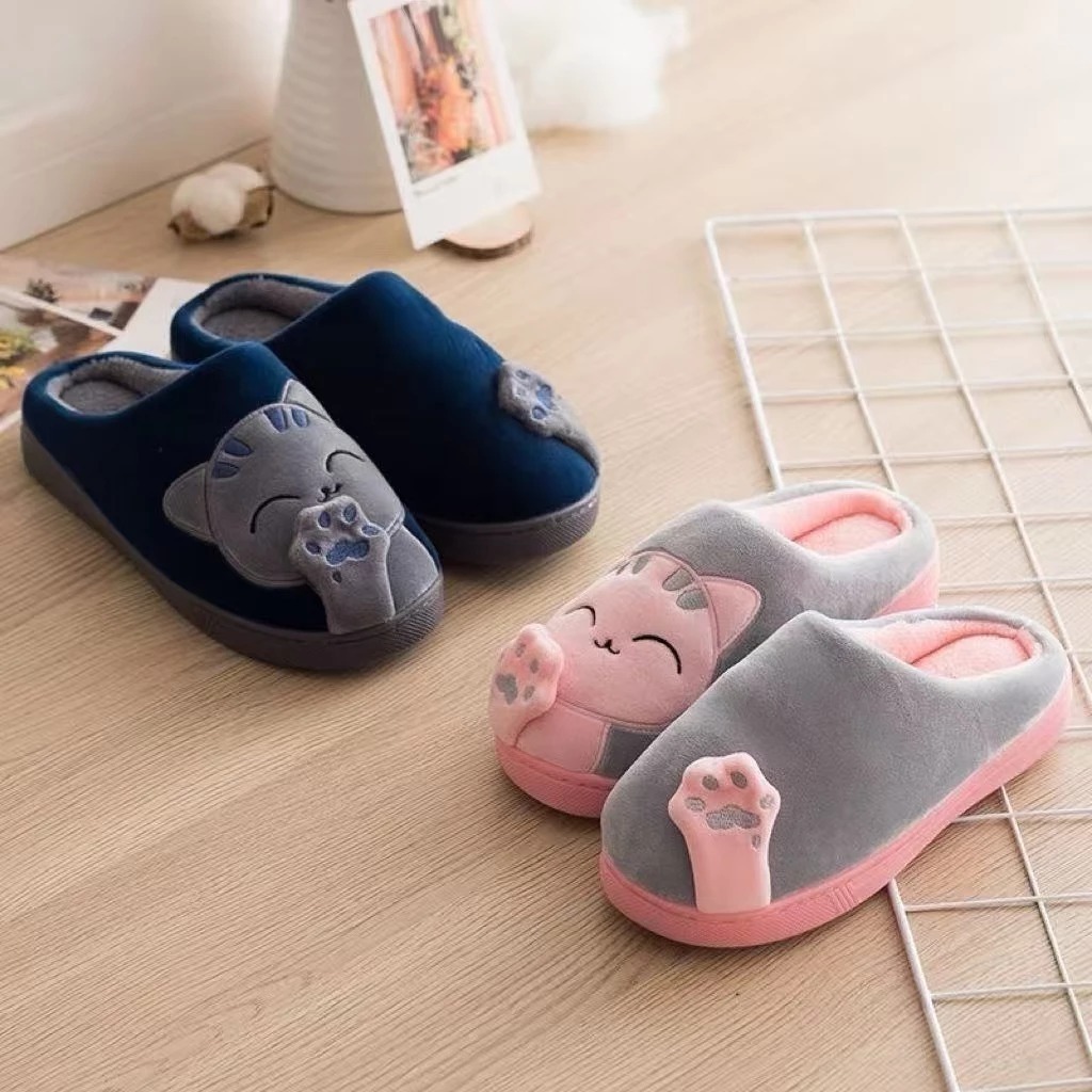 Pantufa Chinelo Gatinho Antiderrapante Quentinha Levinha Confortável Inverno Frio Presente Natal