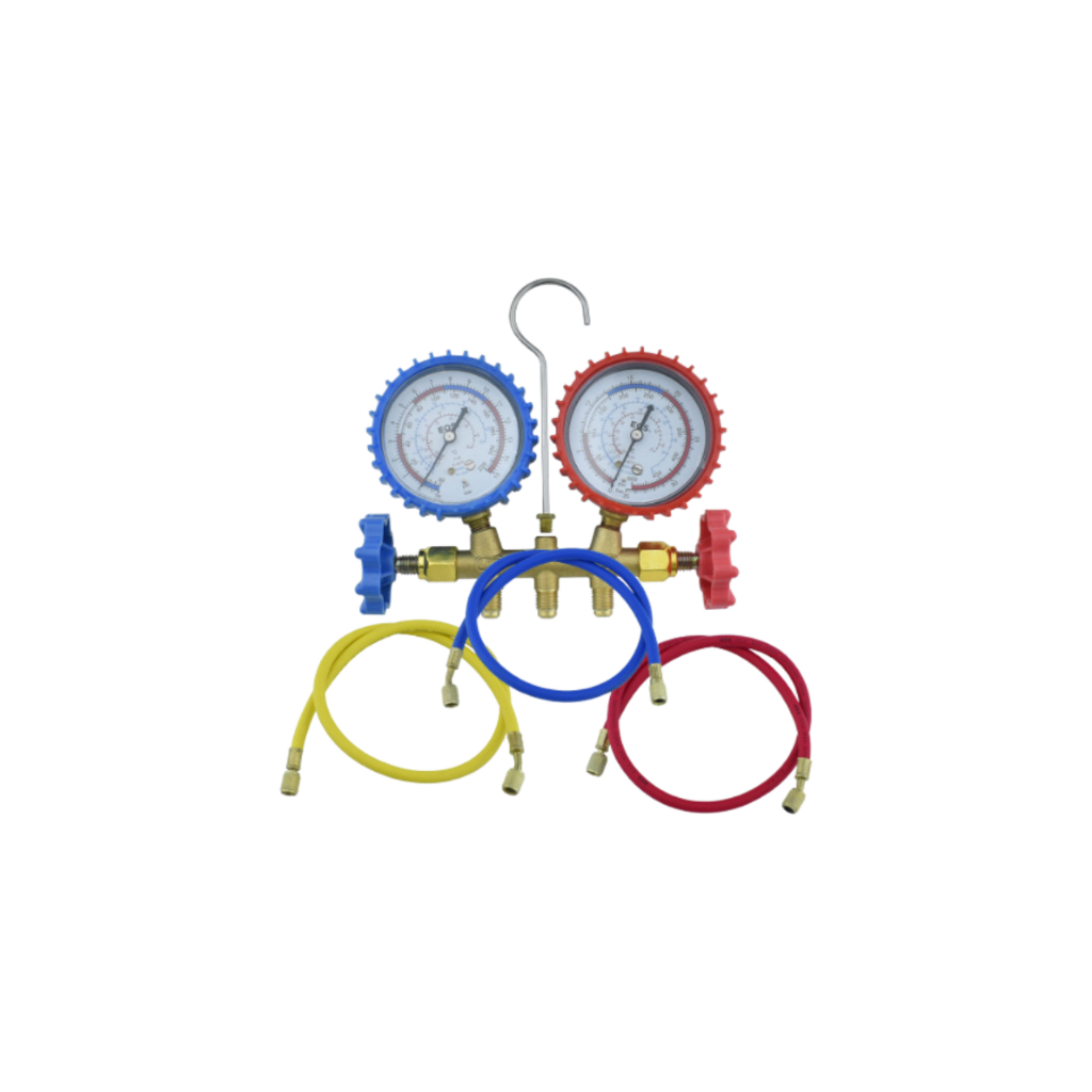 MANIFOLD AR CONDICIONADO R134A COM MANGUEIRAS 900M (MANOMETRO) - EOS (ACD)