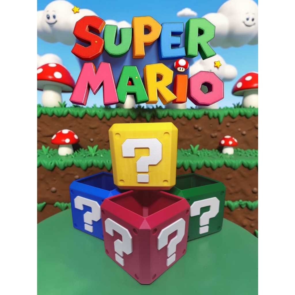 Caixa Mario Organizador de Mesa, Porta Lápis Canetas Porta Trecos Super Mario Bros em Oferta na Shopee