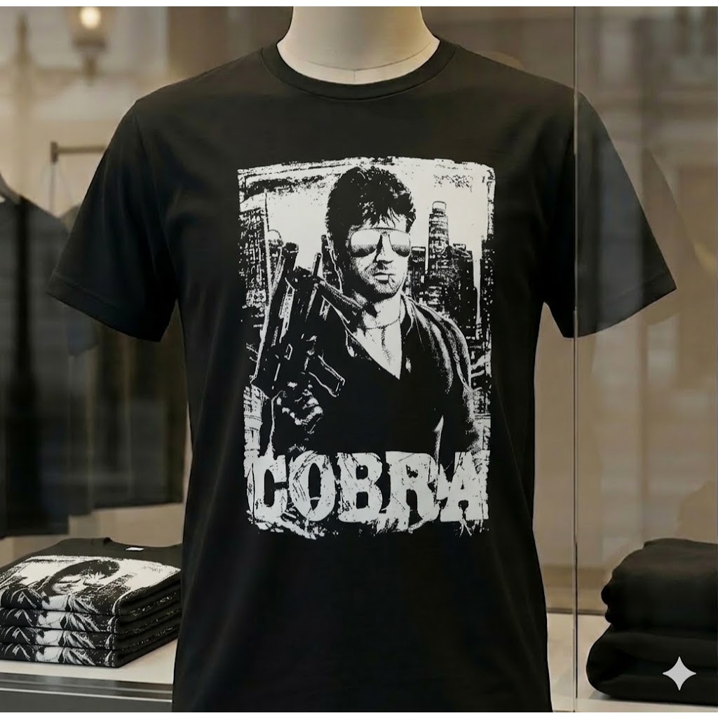 Camiseta Sylvester Stallone COBRA Rambo Rocky EXCLUSIVA