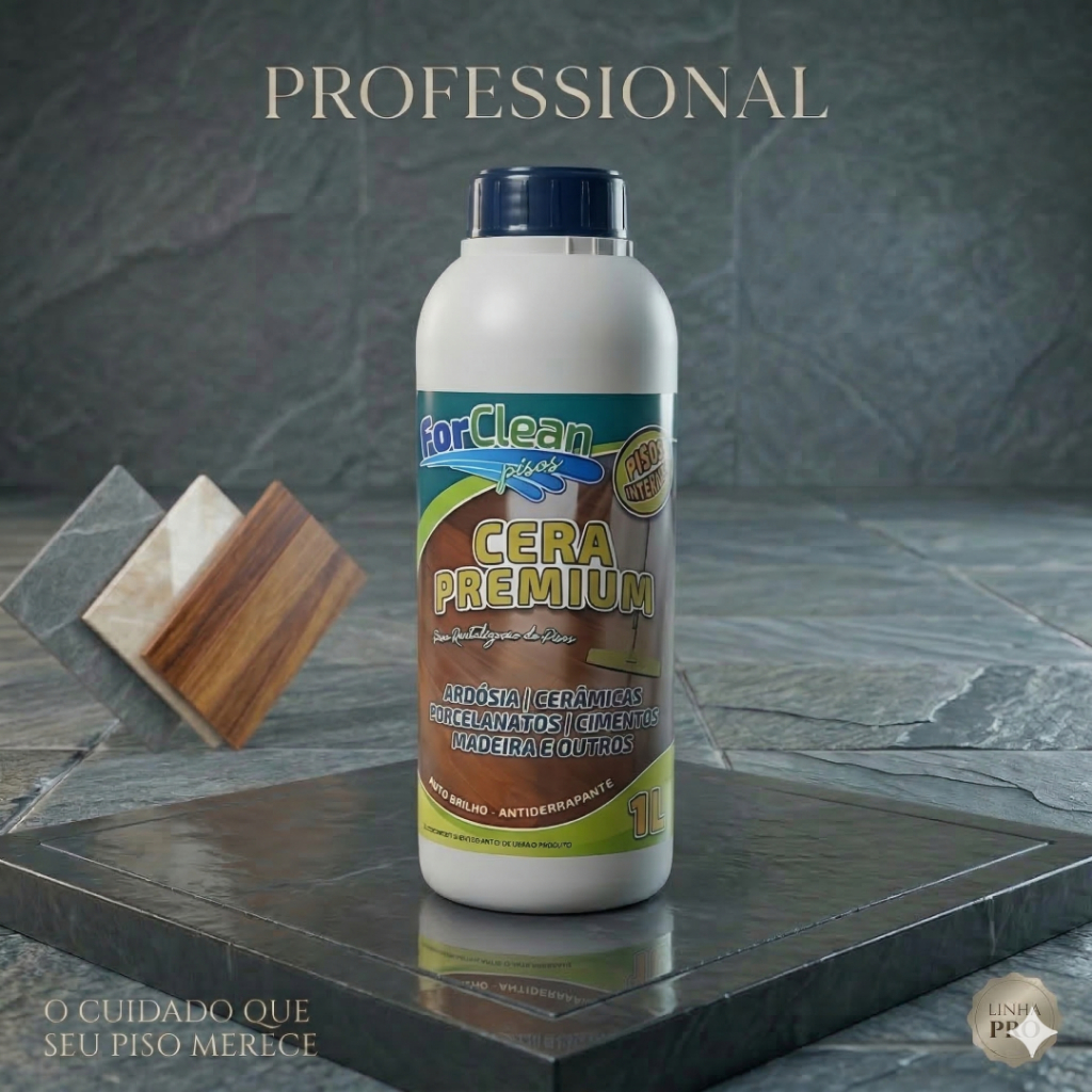 Para Piso Cera Acrílica Antiderrapante Brilho Máximo 1L em Oferta na Shopee