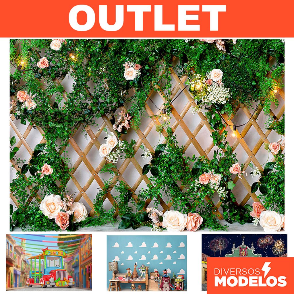 Fundo Fotográfico 1,70x120m Cenário Painel Em Tecido Sublimado - OUTLET