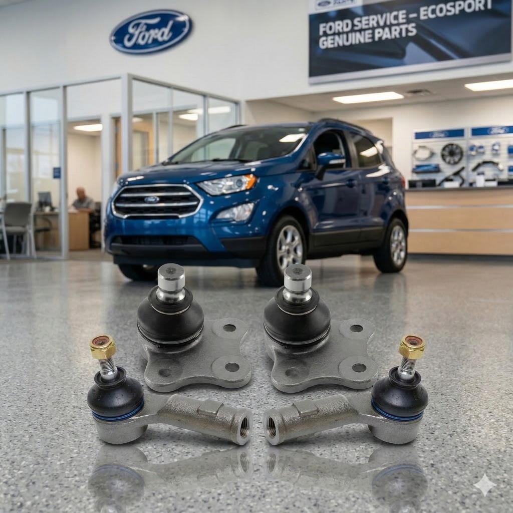 Kit 2 Pivôs de Suspensão + 2 Terminais de Direção Ford Ecosport/Fiesta/ Ka 2002 a 2013(Par)