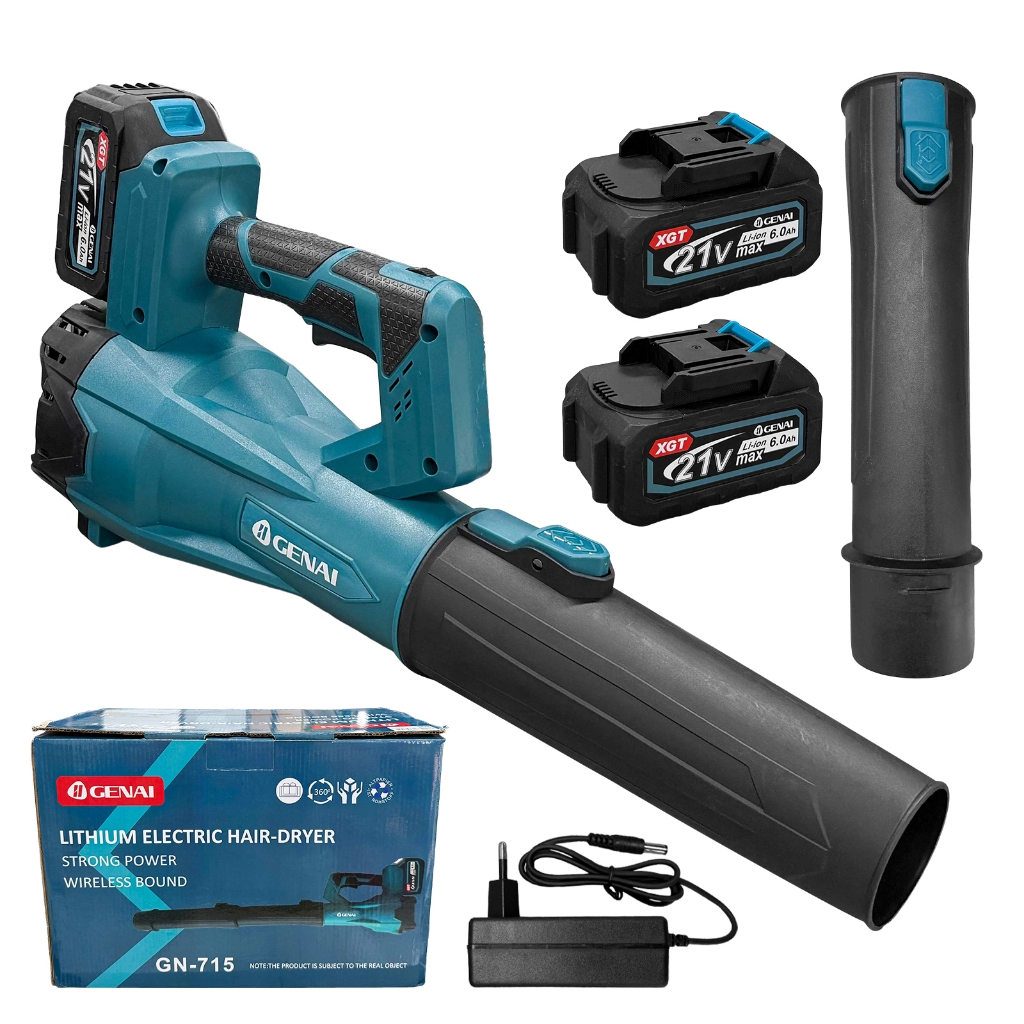 Soprador Elétrico Sem Fio 21V - 800W Potente para Jardim, Carro e Churrasqueira