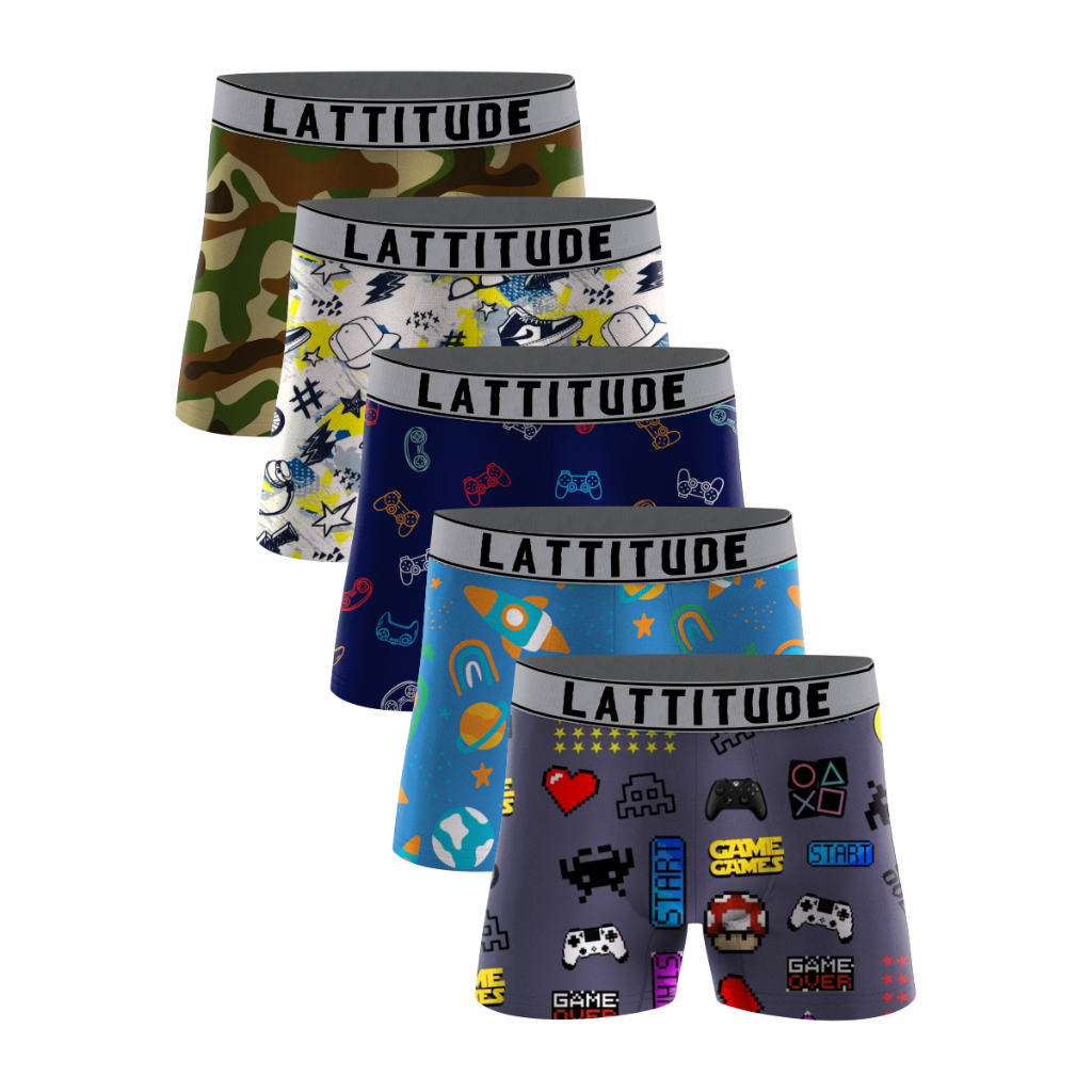 Kit Cuecas Infantil Boxer Box Criança Microfibra Estampadas em Oferta na Shopee