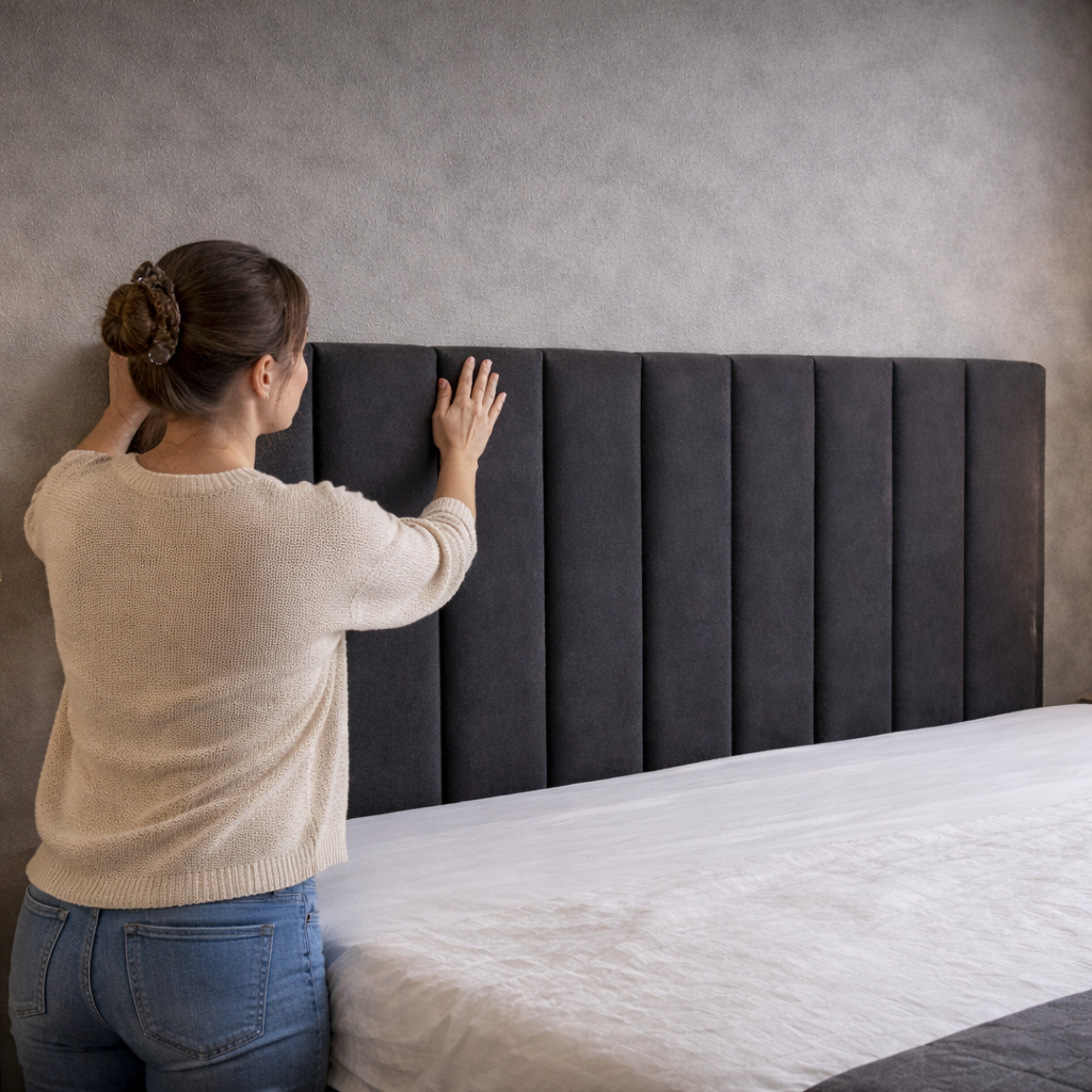Cabeceira estofada adesiva com até 10 und - 20x45cm cada