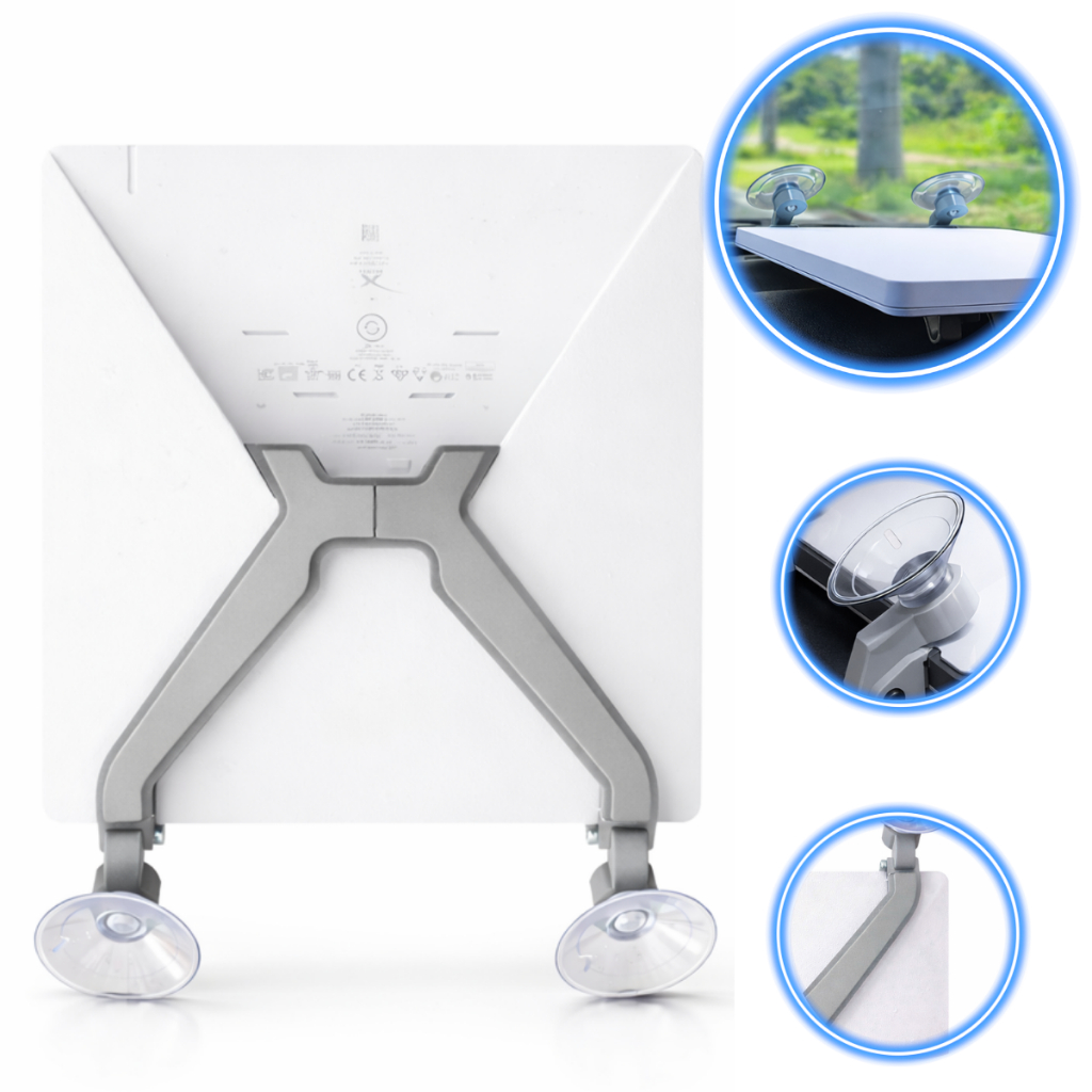 Suporte Starlink Mini Painel Veicular 2 Ventosas Vidro Para-brisa - EVA Anti arranhão - Anti Multa