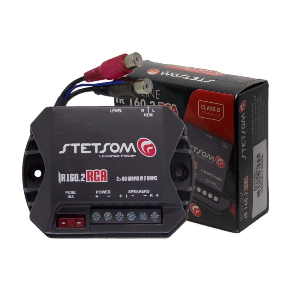 Kit Som Automotivo Completo Amplificador Stetsom IR 160.2 + 2 Alto-falantes JBL FLEX4 FLEX4 6 Polegadas