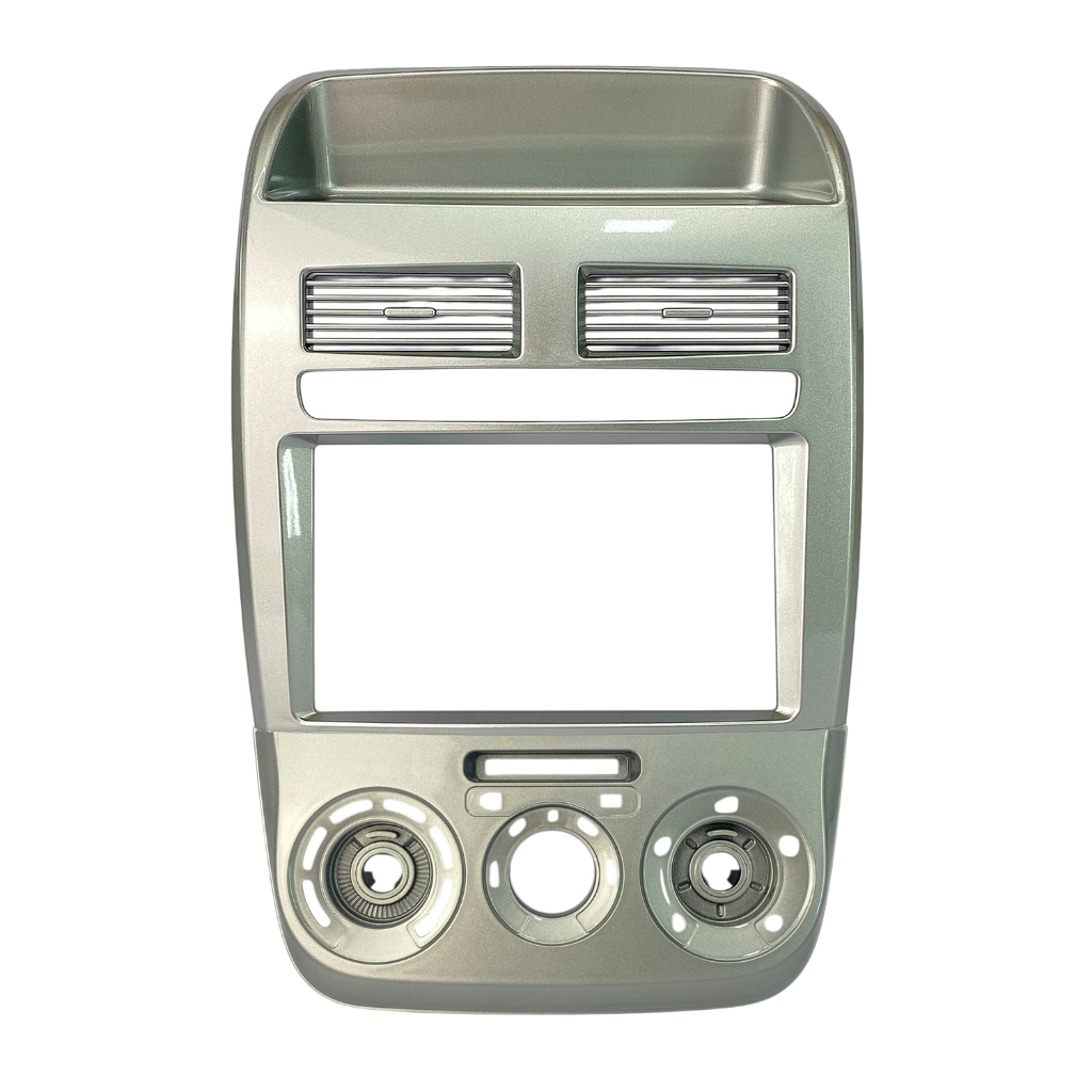 Moldura Painel Central Multimidia 7 Polegadas Fiat Linea 2008 a 2012 Prata