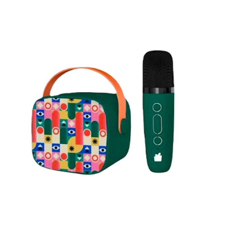 K12 Caixa de som sem fio com microfone Karaokê, Mini Alto-falante Bluetooth portátil de Karaoke com 1 Microfone