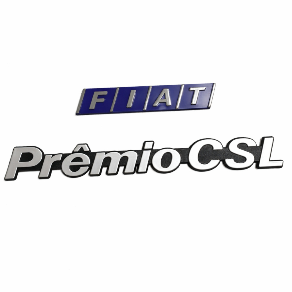 EMBLEMA LETREIRO PREMIO CSL + FIAT PARA MALA TRASEIRA PREMIO CSL 87 88 89 90 91 92 93