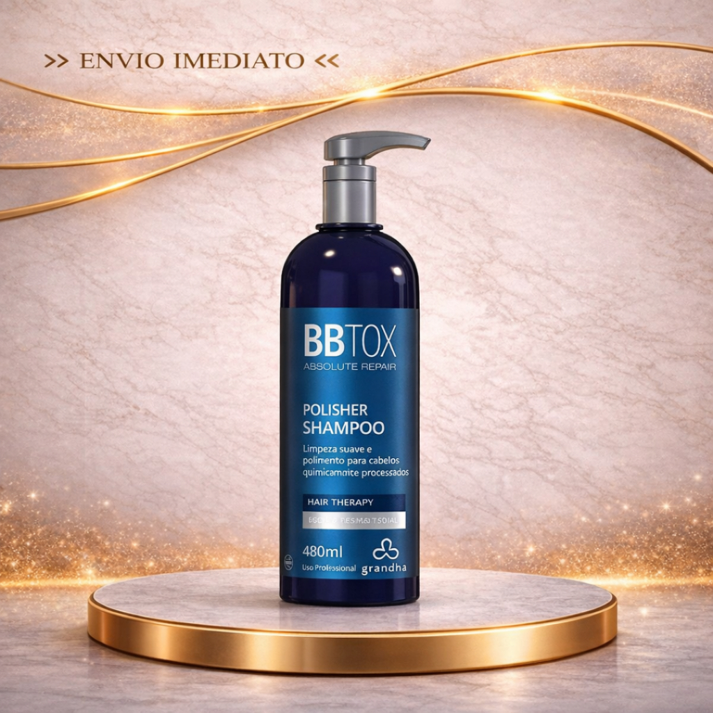 Shampoo Grandha BBtox Polisher 480ml Reparador de Danos de Pós Progressiva