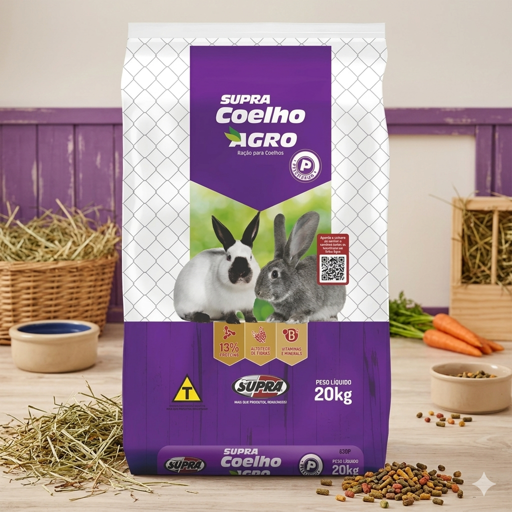 Ração Para Coelho Supra Natural Reduz Odor Fezes em Oferta na Shopee