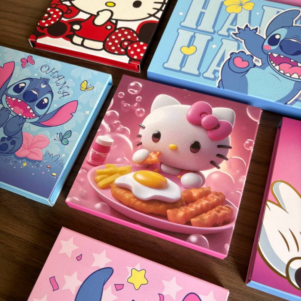 Paleta de sombra para adulto e criança sombra de hello kitty Stitch minie colorido 18 cores ou nove