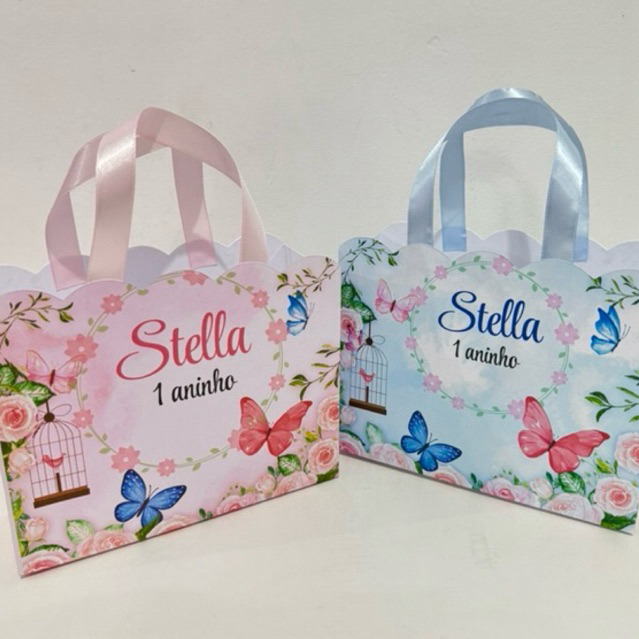 Sacolinhas Personalizadas Jardim Encantado | Jardim das Borboletas | Lembrancinhas para aniversário | Festa infantil