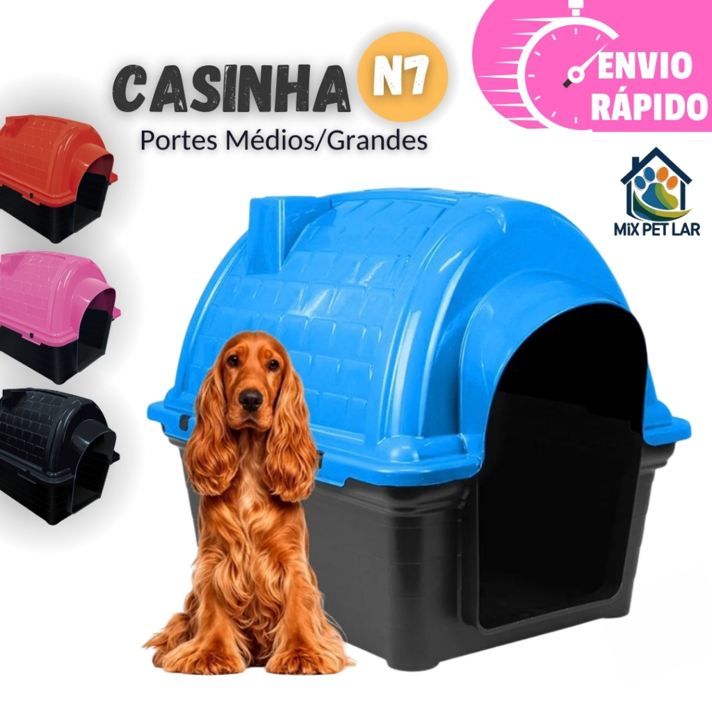 CASINHA CACHORRO N7 PORTE MÉDIO GRANDE CASA IGLU COM PROTEÇÃO RAIOS UV DESMONTÁVEL LAVÁVEL