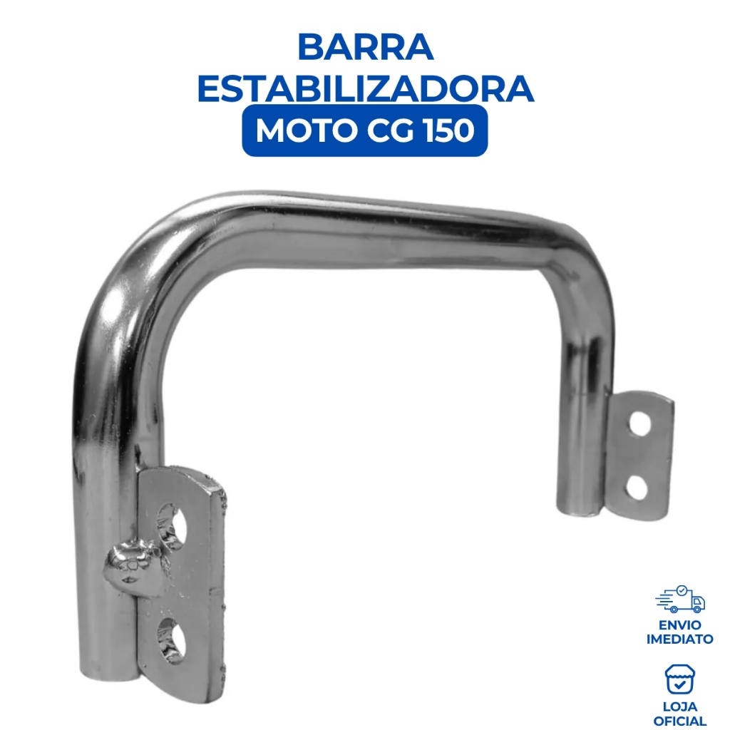 Barra Estabilizadora Cromada Moto Honda CG 150 Titan Fan Start 160 2016 2025 Aço Reforcado