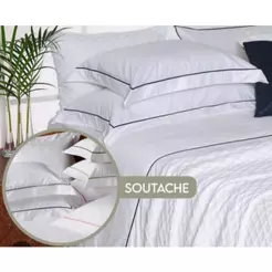 Jogo de Cama Queen 4 pecas 180 Fios com Detalhe no SOUTACHE.