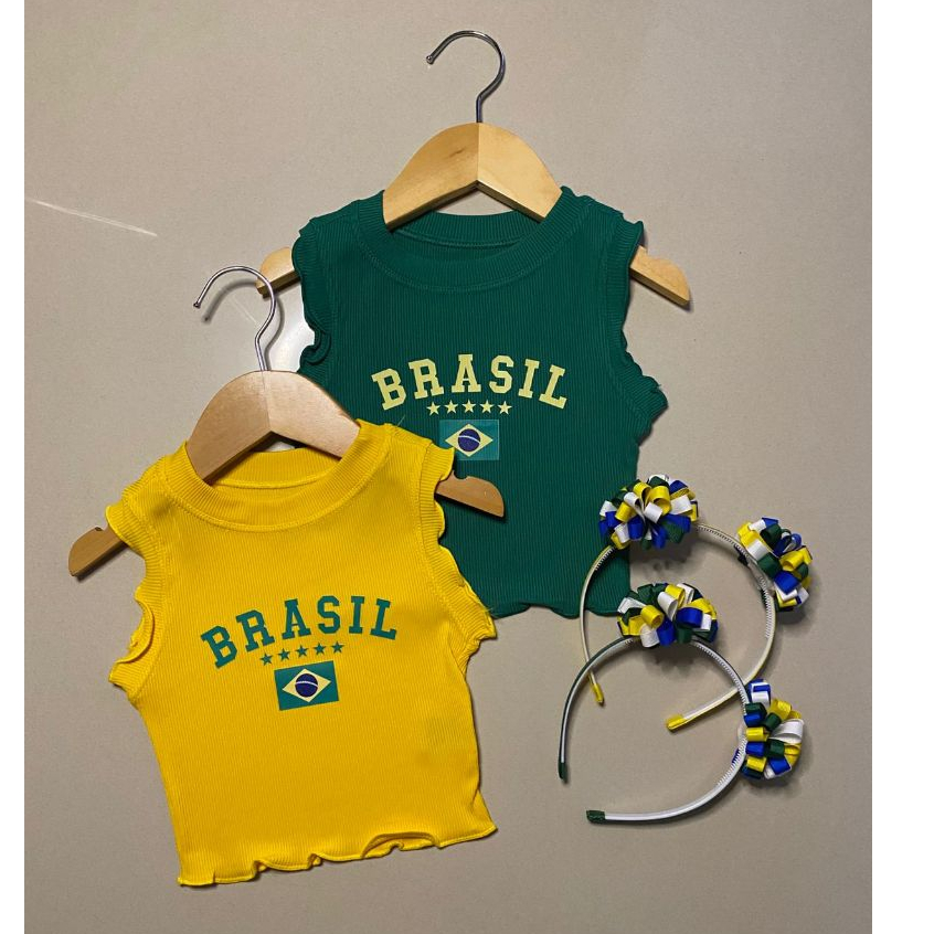 Camiseta Infantil do Brasil Feminina