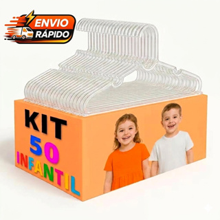 50 cabides infantil acrilico reforçado preço de atacado direto da fabrica em Oferta na Shopee