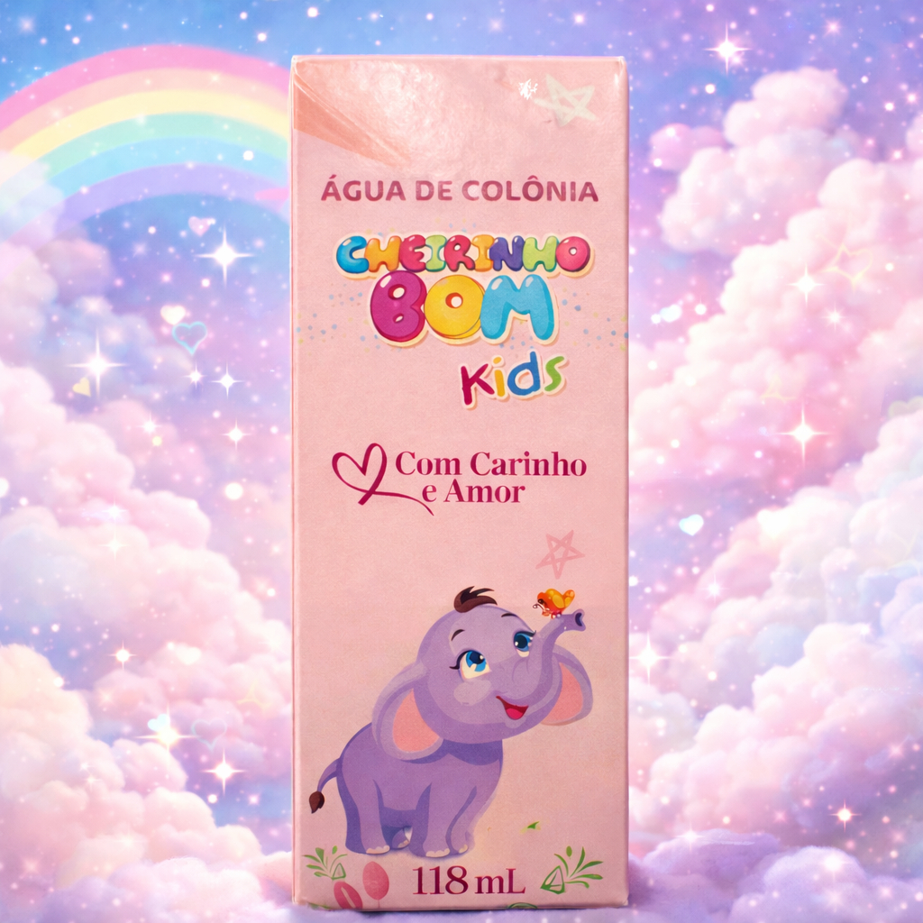Água de Colônia Infantil Cheirinho Bom Kids 118ml – Fragrância Suave e Delicada para Crianças