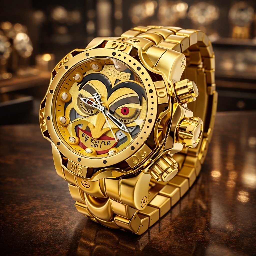 Relógio Masculino Dourado Luxo Joker Coringa em Oferta na Shopee