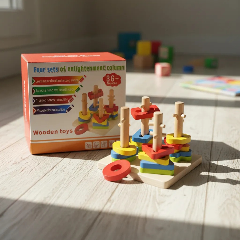 Brinquedo Educativo Montessori de Madeira Formas Geométricas Educativo