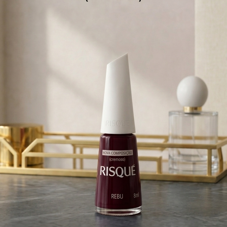 💅 Esmalte Risqué Rebu 8ml - O Vermelho Intenso Inconfundível