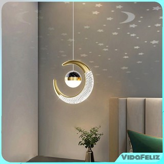Luz estrelada da lua, lustre de eficiência de luz LED, três cores em luz do telhado de um quarto, aplicação de tensão am