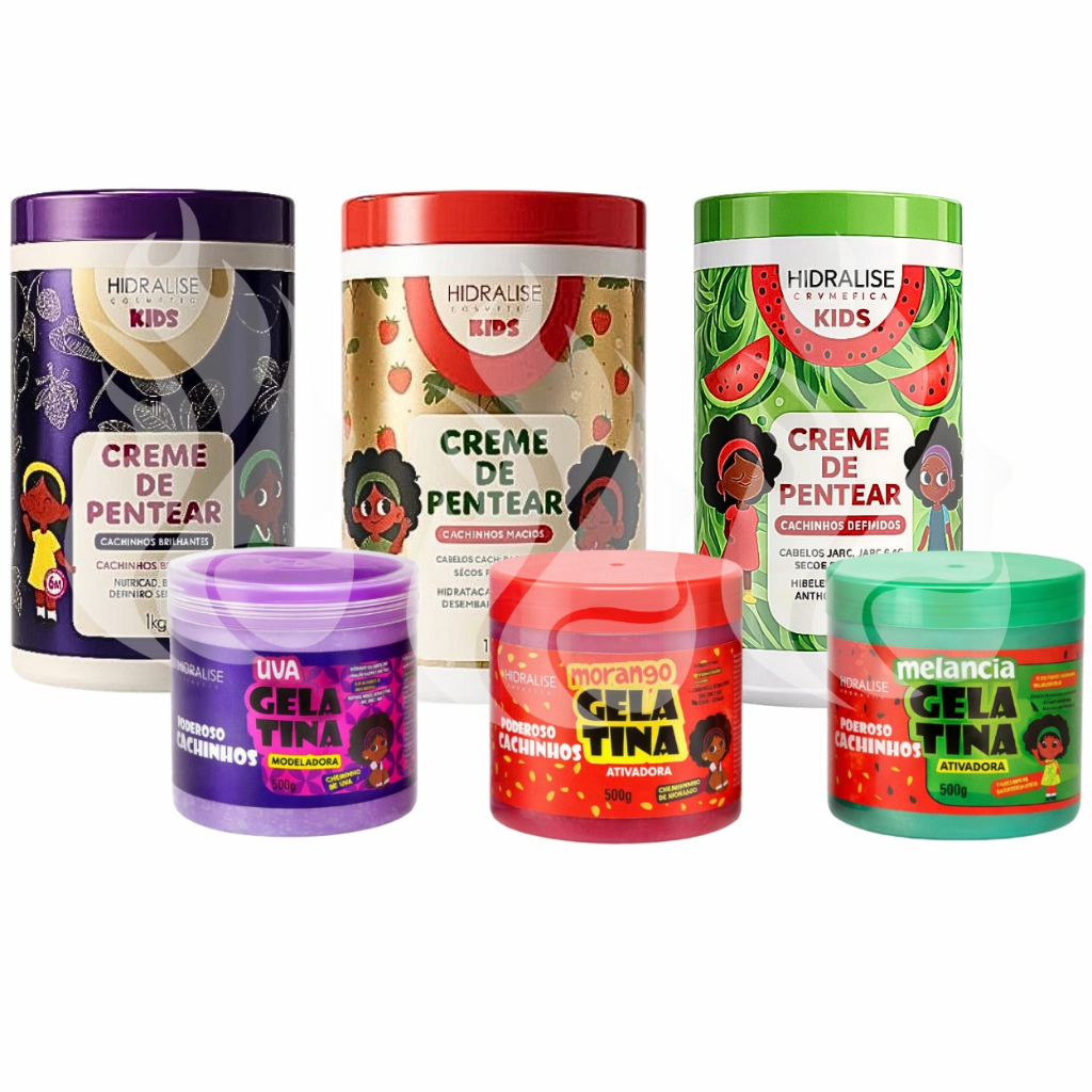Kit Finalização Poderoso Cachinhos Hidralise - Mascara 1kg + Gelatina 500g em Oferta na Shopee