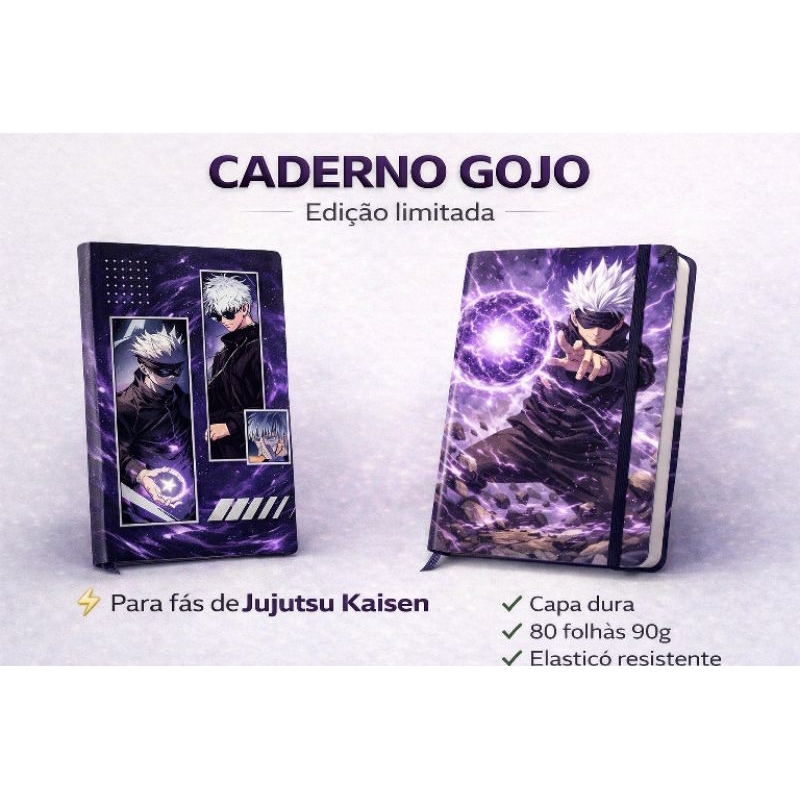Caderno Moleskine l Anime Jujutsu Kaisen A5 | Capa Dura + Elástico