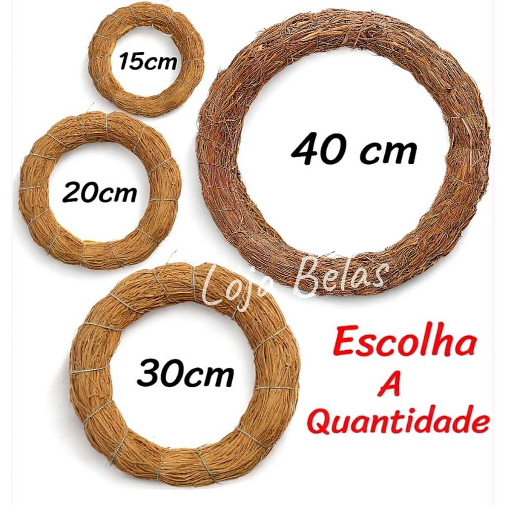 Guirlanda de Cipó Aro de Palha Natal / Páscoa em Oferta na Shopee