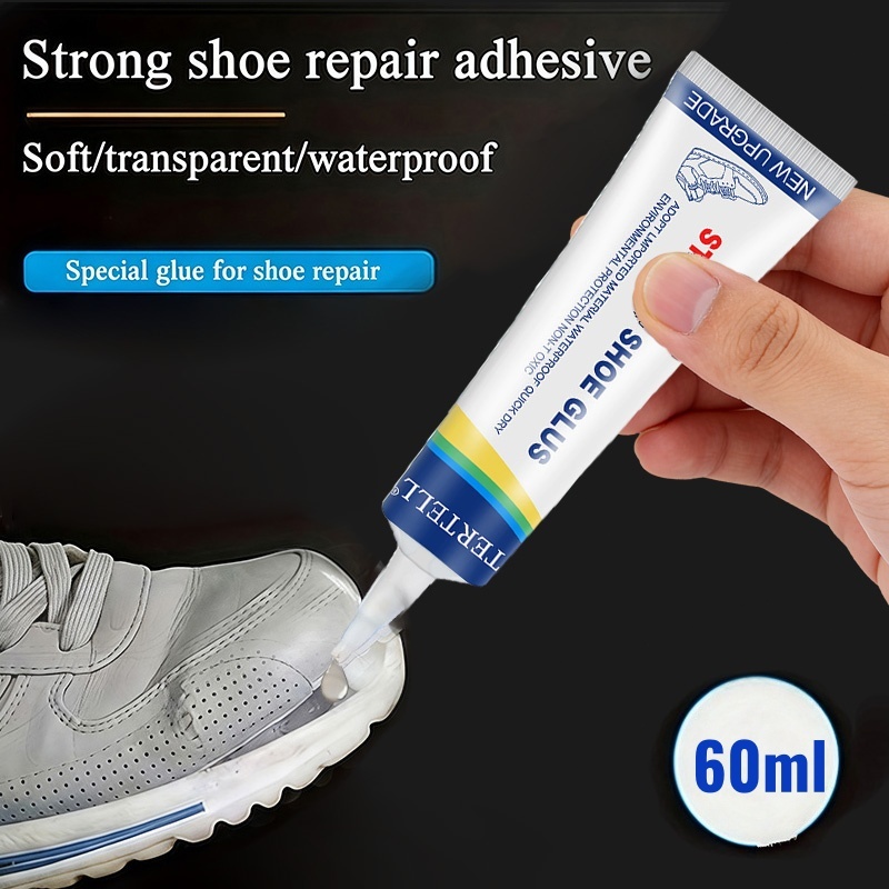 Cola Transparente Para Reparo De Sapatos – Adesivo À Prova D'água Fixação De Solas , Saltos E Bolsas (60ml)