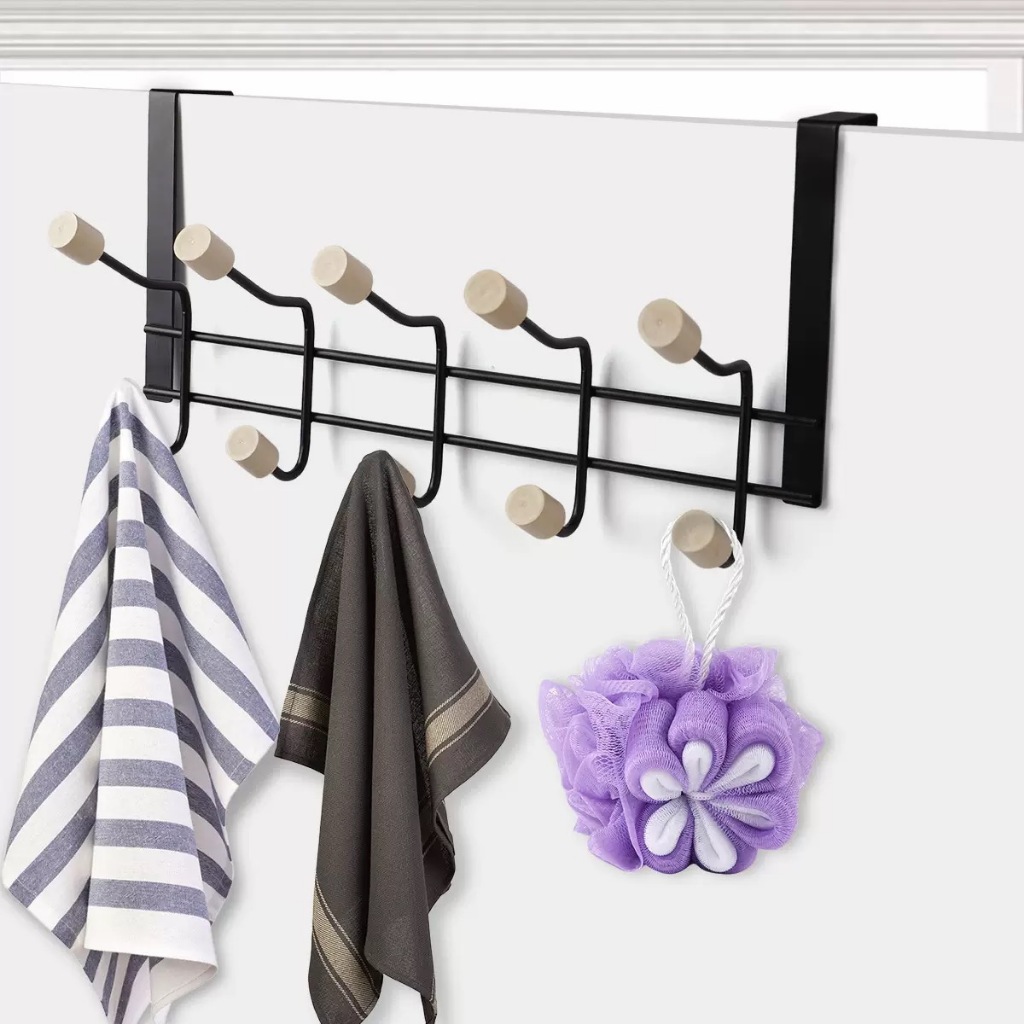 Cabide De Porta Pendurador 10 Ganchos Roupas Toalha Atras Porta em Oferta na Shopee