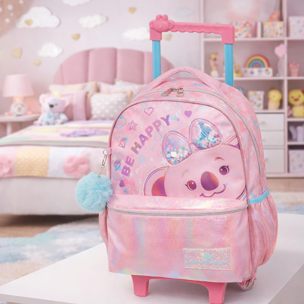 Mochila Infantil Escolhar Com Alças Para Menina Cor Rosa Escolar Infantil Passeio Lilica Ripilica