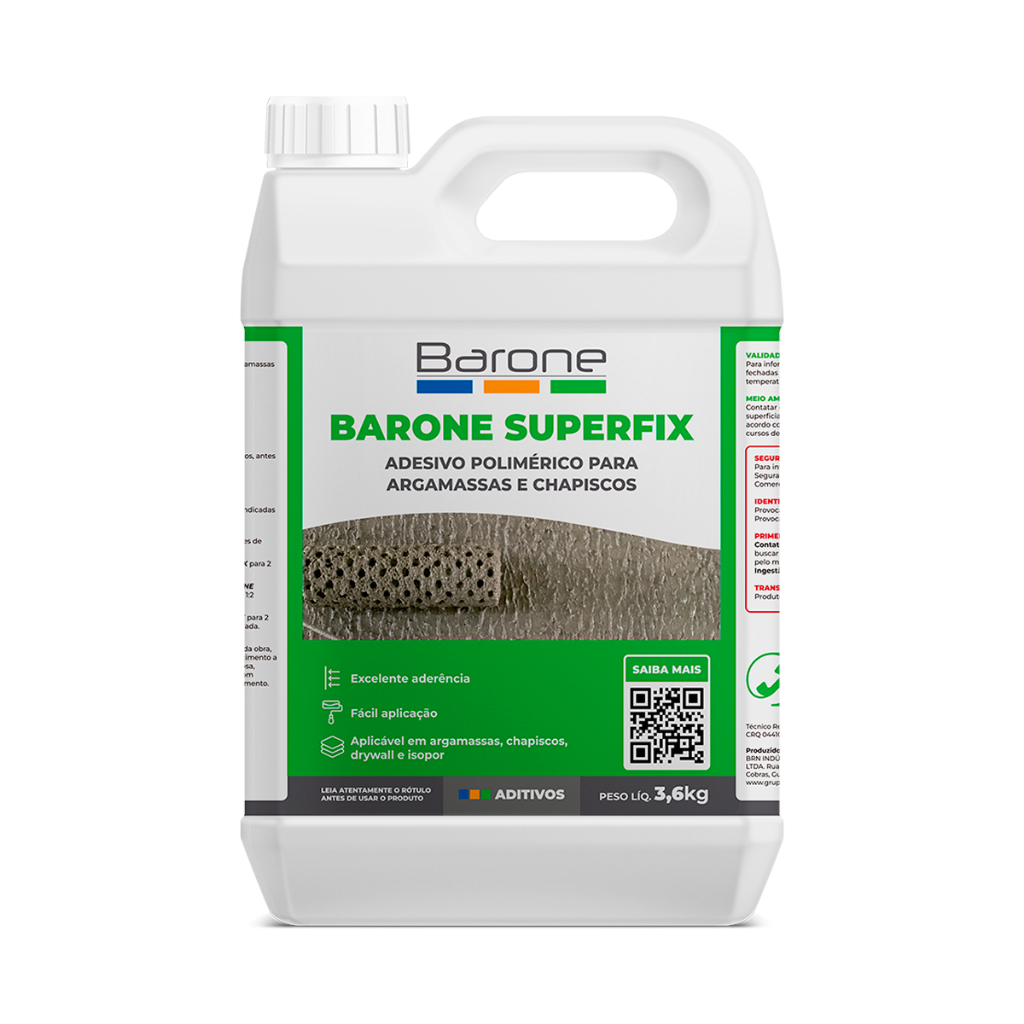 Chapisco Adesivo Aditivo para Argamassa Barone 3,6KG Alto Desempenho Reforma Construção