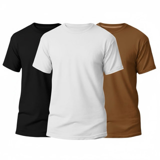 Kit 3 Camisetas Algodão Premium | Básicas, Confortáveis e Econômicas