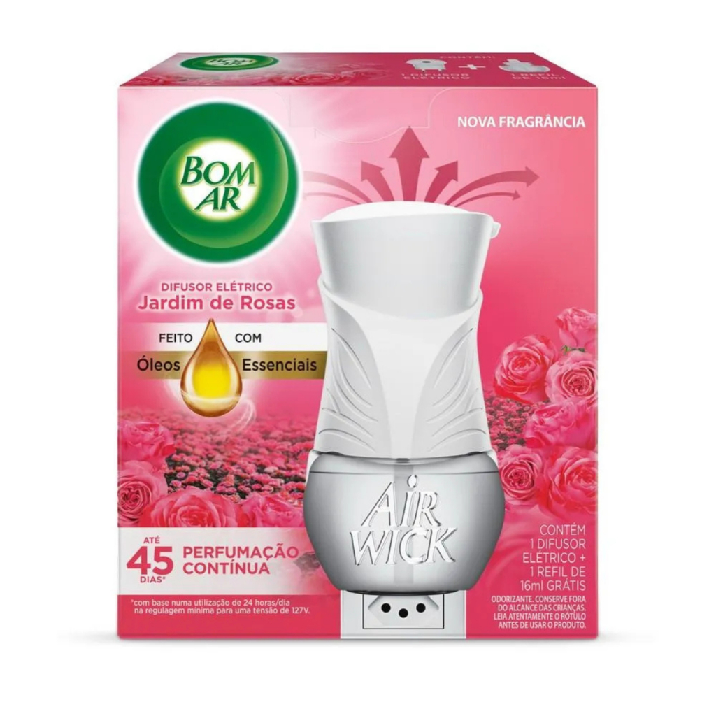 Bom Ar Jardim de Rosas Aparelho Difusor + Refil 16ml